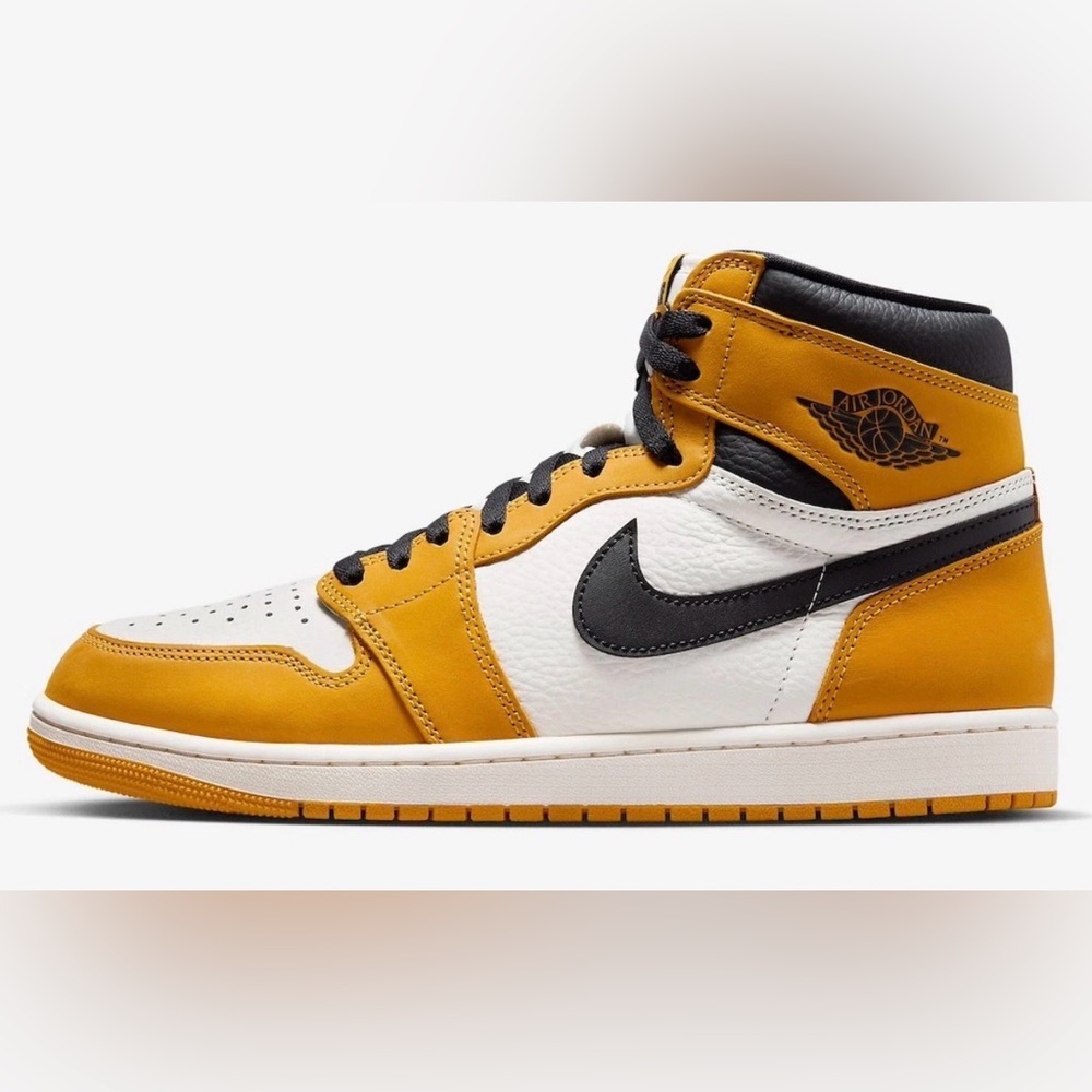 Air Jordan 1 High Taxi Ochre Yellow Sneakers, Size 10.5 BNIB DZ5485-701